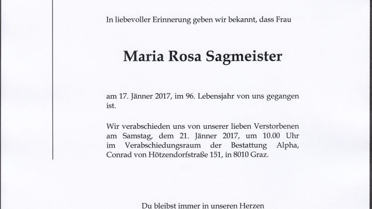 Maria Rosa Sagmeister
