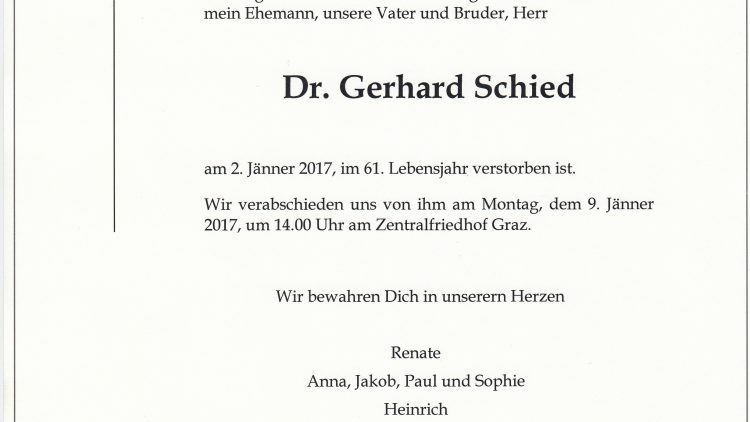 Dr. Gerhard Schied